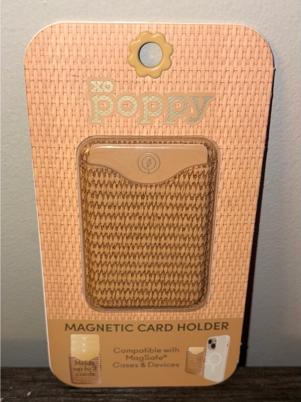 XO Poppy Magnetic Card Holder for MagSafe-Compatible Phones - Tan